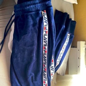 Fila Navy Blue Velvet joggers